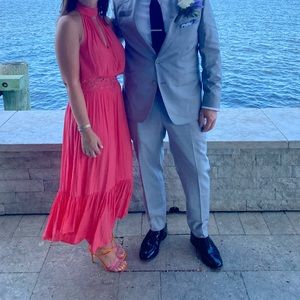 Punch pink silk Ramy Brook dress in XXS.